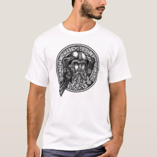 Den Odin runan skyddar svart- & vitT-tröja Tee Shirt