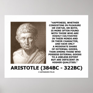 Den odlade Aristotle lyckan varar besvärad Poster
