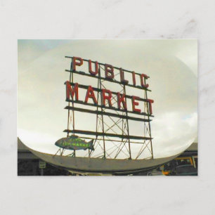 Den offentliga marknaden i Seattle, WA Fish Bowl V Vykort