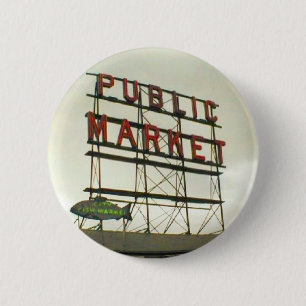 Den offentliga marknaden i Seattle, WA Knapp