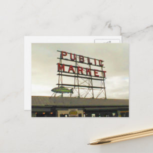 Den offentliga marknaden i Seattle, WA Vykort