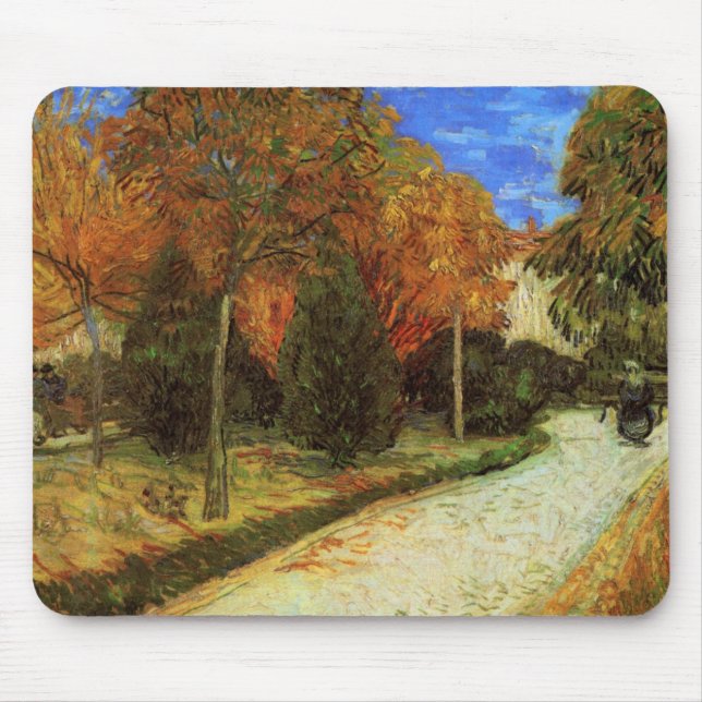 Den offentliga parken i Arles av Vincent van Gogh Musmatta (Framsidan)