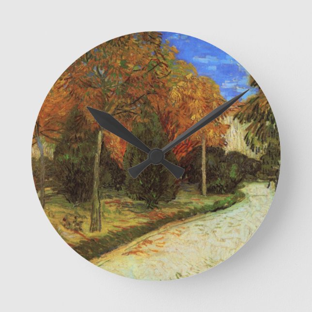 Den offentliga parken i Arles av Vincent van Gogh Rund Klocka (Framsida)