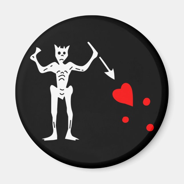 Den officiella Flagga Blackbeard Magnet (Framsidan)