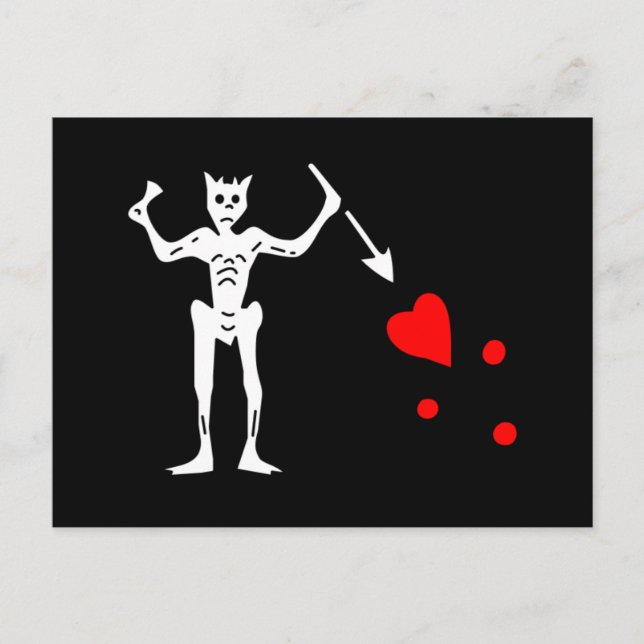 Den officiella Flagga Blackbeard Vykort (Framsida)