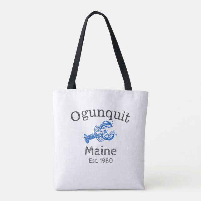 Den Ogunquit Maine hummertotot hänger lös Tygkasse (Baksida)