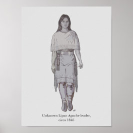 Den okända kvinnliga kvinnoutskottet i Lipan Apach Poster