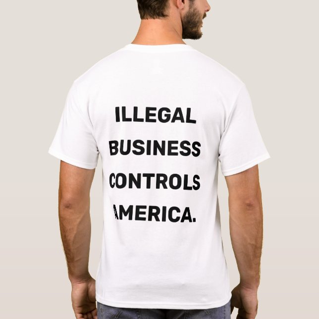 Den olagliga affären kontrollerar Amerika T Shirt (Baksida)