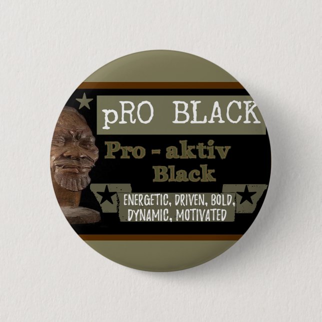 Den olivgröna pRO SVARTEN knäppas Knapp (Framsida)