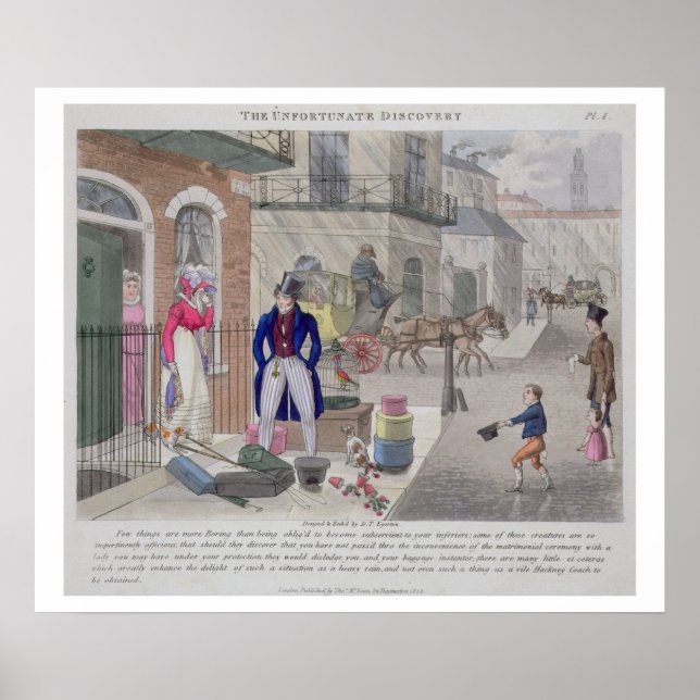 Den olyckliga upptäckten, från "fasjonable Bores" Poster (Framsidan)