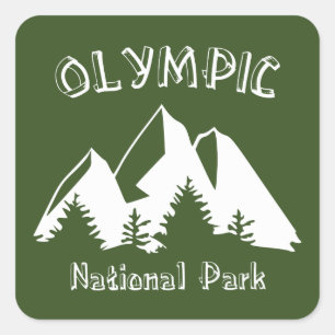 Den olympiska nationalparken fyrkantigt klistermärke