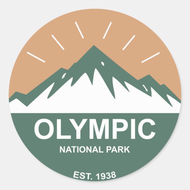 Den olympiska nationalparken runt klistermärke (Framsida)