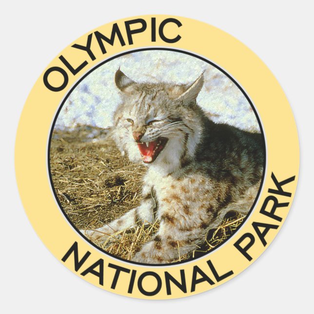 Den olympiska nationalparken runt klistermärke (Framsida)