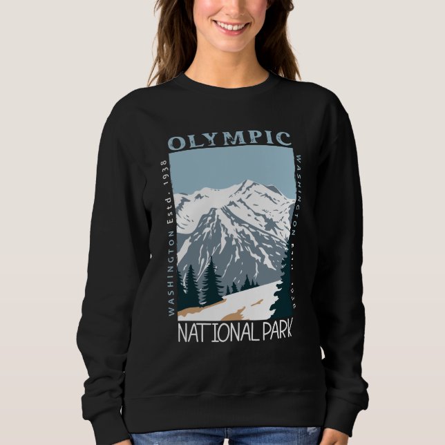 Den olympiska nationalparken Washington Distress T Shirt (Framsida)