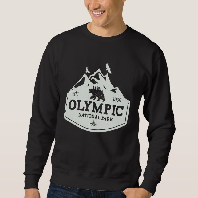 Den olympiska nationalparken Washington Lång Ärmad Tröja (Framsida)