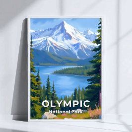 Den olympiska nationalparken | Washington Travel P Poster