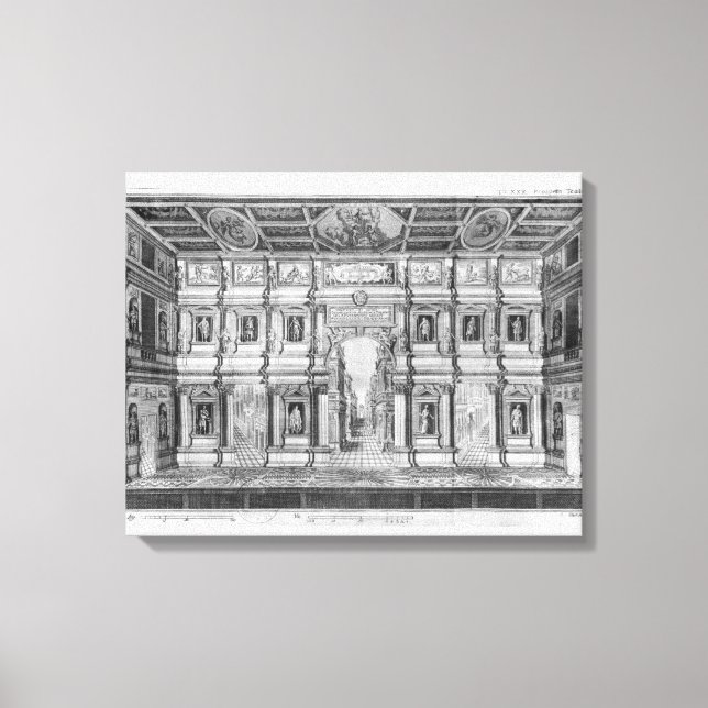 Den olympiska teatern i Vicenza Canvastryck (Framsida)
