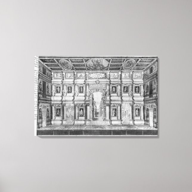 Den olympiska teatern i Vicenza Canvastryck (Framsida)