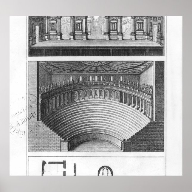 Den olympiska teatern i Vicenza Poster (Framsidan)