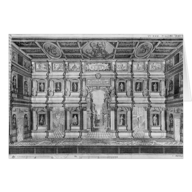 Den olympiska theatren på Vicenza Hälsningskort (Framsidan Horizontal)