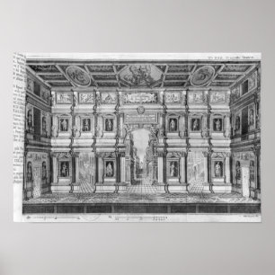 Den olympiska theatren på Vicenza Poster