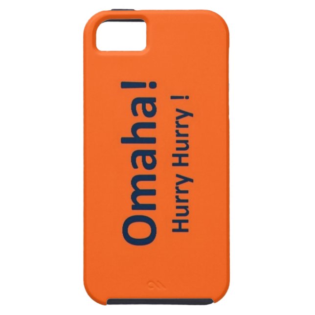 Den OMAHA iphonen 5/5s täcker hårt Denver Broncos Case-Mate iPhone Skal (Baksidan)