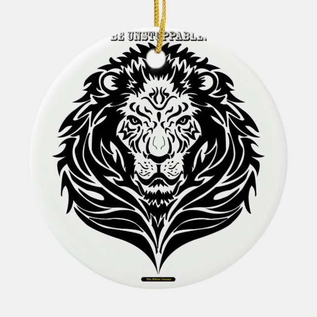 Den OMÖJLIGA ATT STANNA kungen Julgransprydnad Keramik (Framsidan)