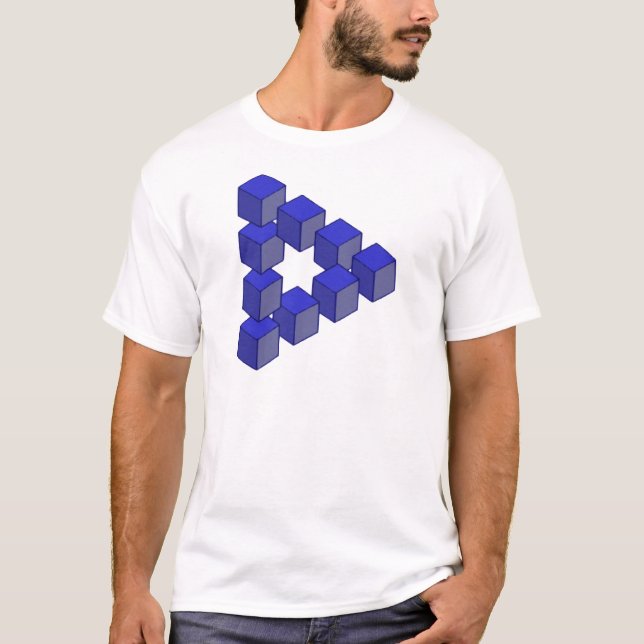 Den omöjliga trappuppgången av kvadrerar optisk t-shirt (Framsida)