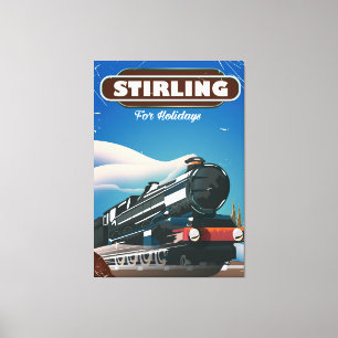 Den omstörtande skotska vintagen tåg poster. canvastryck
