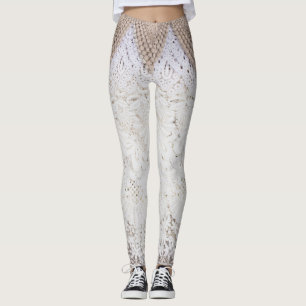 Den ömtåliga bakgrunden Snöre Trasa Struktur Leggings
