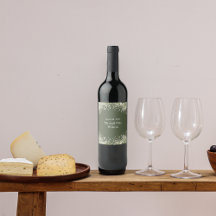 Den ömtåliga Blommigten på Oliv grönt Bröllop-Vin-