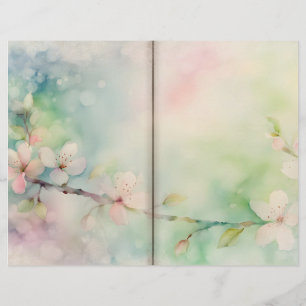 Den ömtåliga Cherry-Blommarna Journal Papper
