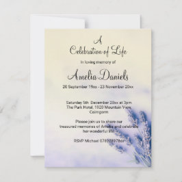 Den ömtåliga Lavender Firande i Life Card Inbjudningar