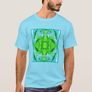 Den ömtåliga Lily Flowers Distress-Abstrakten T Shirt