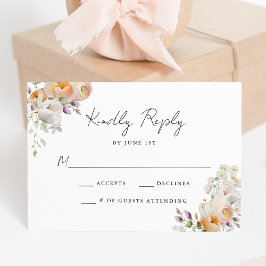 Den ömtåliga Vår-Blommigten Bröllop OSA Kort