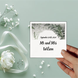 Den ömtåliga Vår-Löven Bröllop Cocktail Napkins Pappersservett