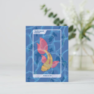 Den omvända Hierofanten Tarot-inspirerad konst Vykort