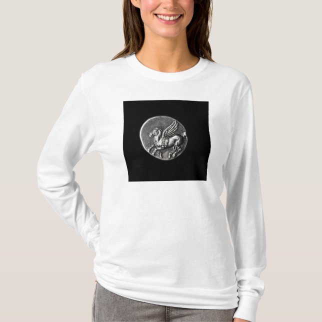 Den omvända sidan av myntar att visa Pegasus T-shirt (Framsida)