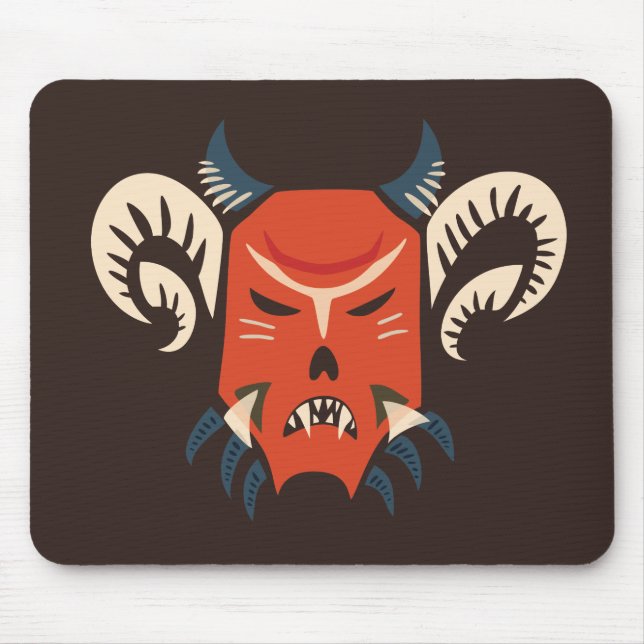 Den onda demonen maskerar med Horns Musmatta (Framsidan)