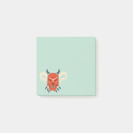 Den onda Horned demonen maskerar Post-it Block