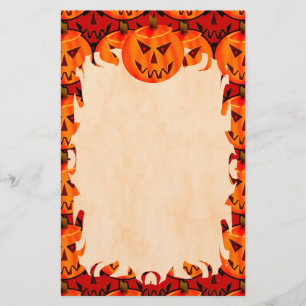 Den onda jack o lantern flammar brevpapper