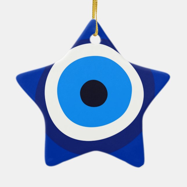 den onda öga-symbolen greek turkish arab talisman  julgransprydnad keramik (Baksidan)