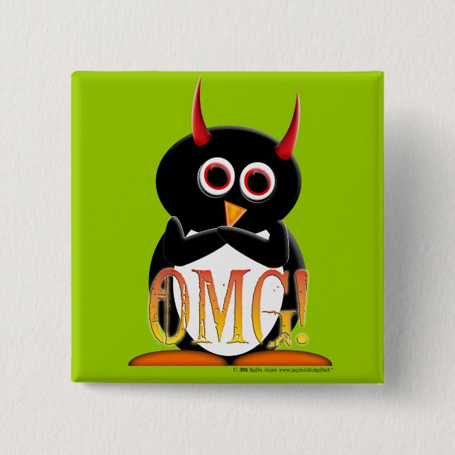 Den onda pingvinet projekterar TM knäppas Knapp (Framsida)