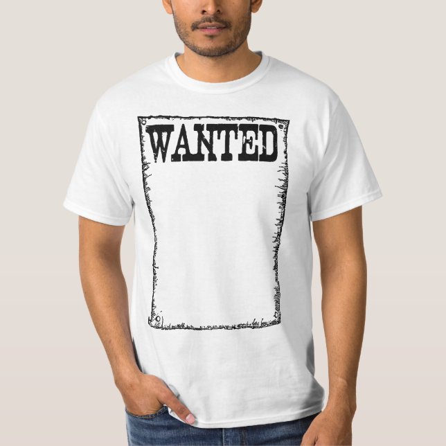 DEN ÖNSKADE AFFISCHEN VÄRDERAR SKJORTAN TEE SHIRT (Framsida)