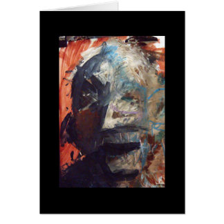 den öppna munnen maskerar (kortet) hälsningskort