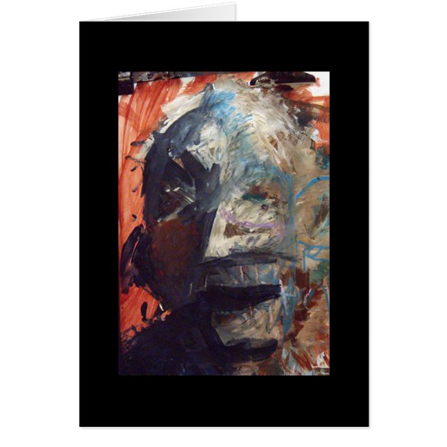 den öppna munnen maskerar (kortet) hälsningskort (Framsidan)