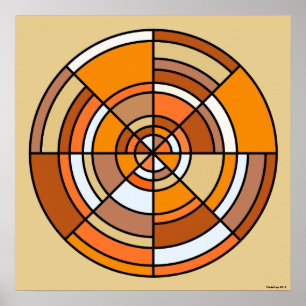 Den optiska illusionen cirklar affischen poster