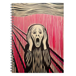 Den optiska illusionen stil i Skräm MUNCH BAUHAUS Anteckningsbok