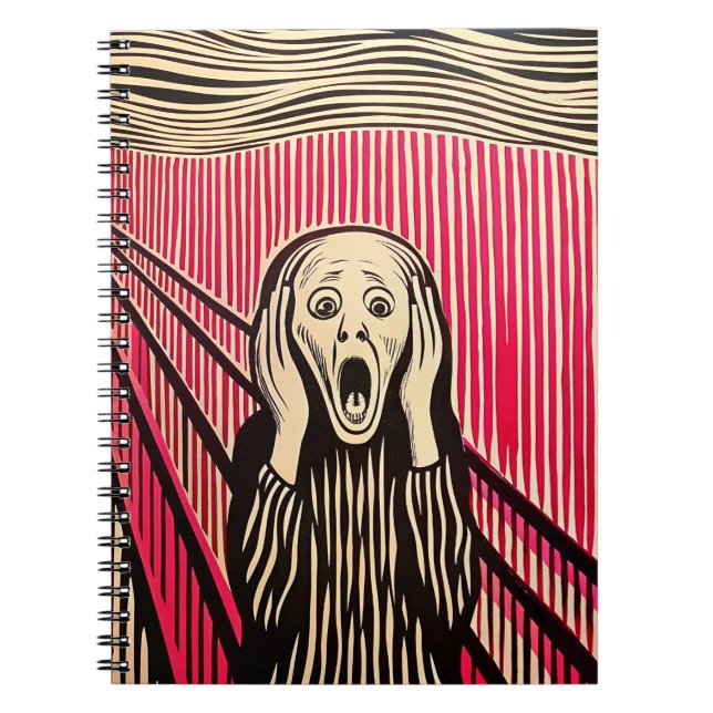 Den optiska illusionen stil i Skräm MUNCH BAUHAUS Anteckningsbok (Framsidan)