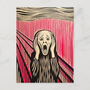 Den optiska illusionen stil i Skräm MUNCH BAUHAUS Vykort